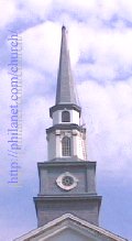 The steeple
of the Presbyterian Church of Chestnut Hill